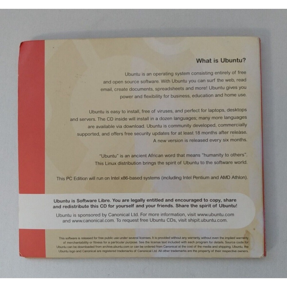 Ubuntu Linux 5.10 PC Version Software Intel X86 Based RARE - Picture 3 of 7
